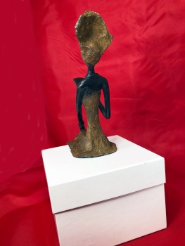 Reading African Woman - Bronze